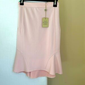 NWT! Torn By Ronny Kobo Pale Pink Skirt
